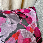 Square Pink Poppy Cushion