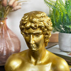 Gold Michelangelo David Büste Statue B