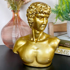 Gold Michelangelo David Bust Statue A