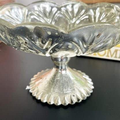 Mercury Glass Candle Goblet Bowl