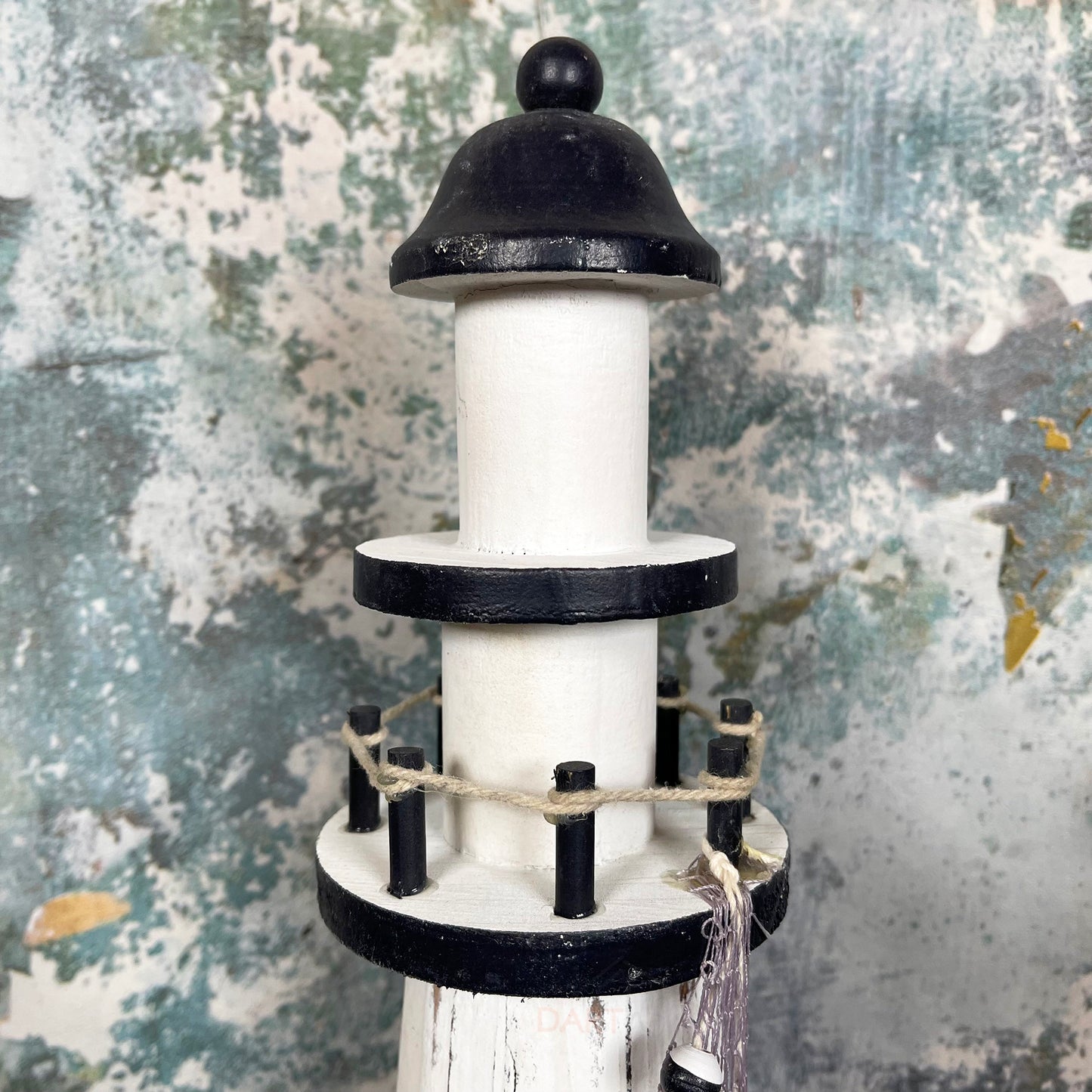 White Wooden Lighthouse Nautical Ornament