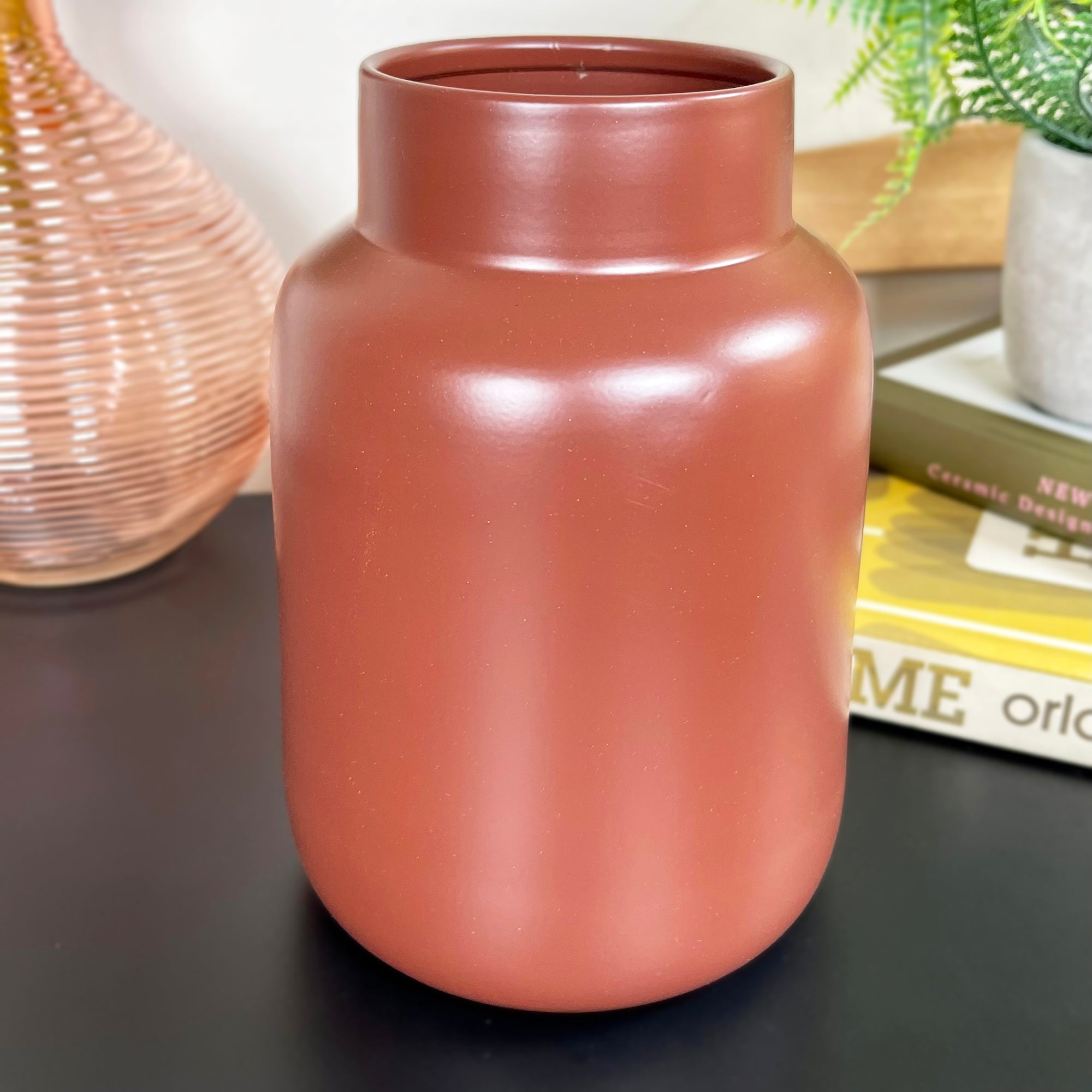 Darthome Rote nordische Vase mit breiter Flasche