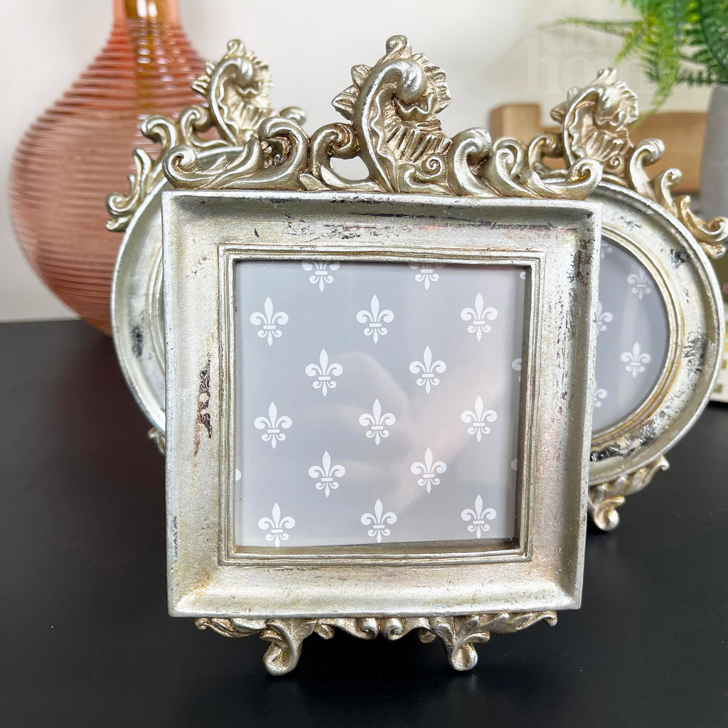 Baroque Silver Photo Frames Set Of 3