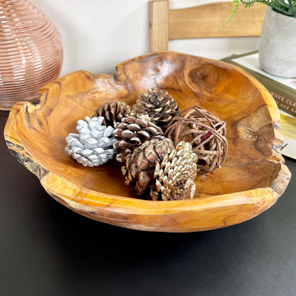 Teak Root Wood Decorative Bowl 30cm
