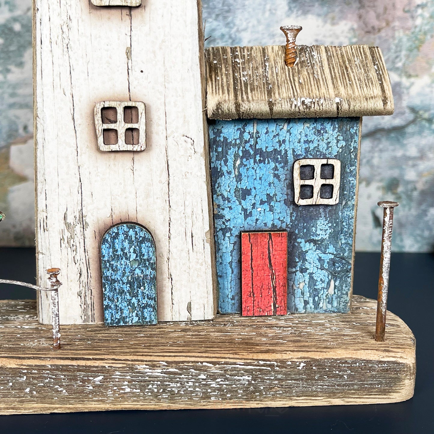 Rustic Wooden Coastal Lighthouse Ornament