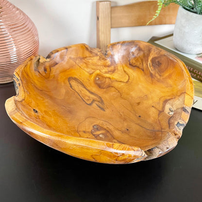 Teak Root Wood Decorative Bowl 30cm