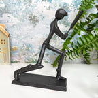 Cast Iron Cricketer Sculpture Mens Fathers Day Gift