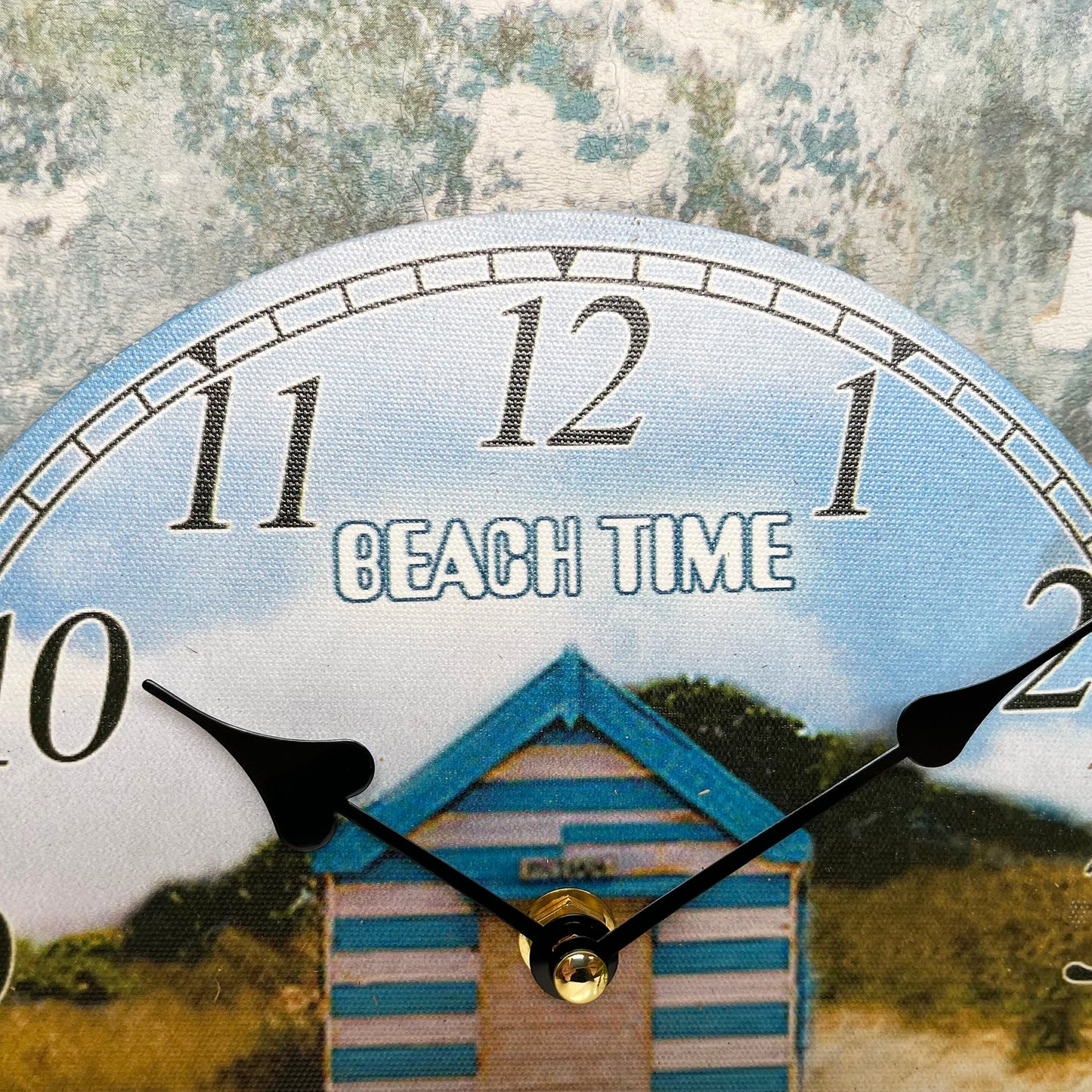 Beach Hut Round Wall Clock 20cm