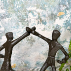 Cast Iron Martial Arts Fighters Sculpture Fathers Day Gift