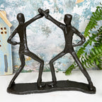 Cast Iron Martial Arts Fighters Sculpture Fathers Day Gift
