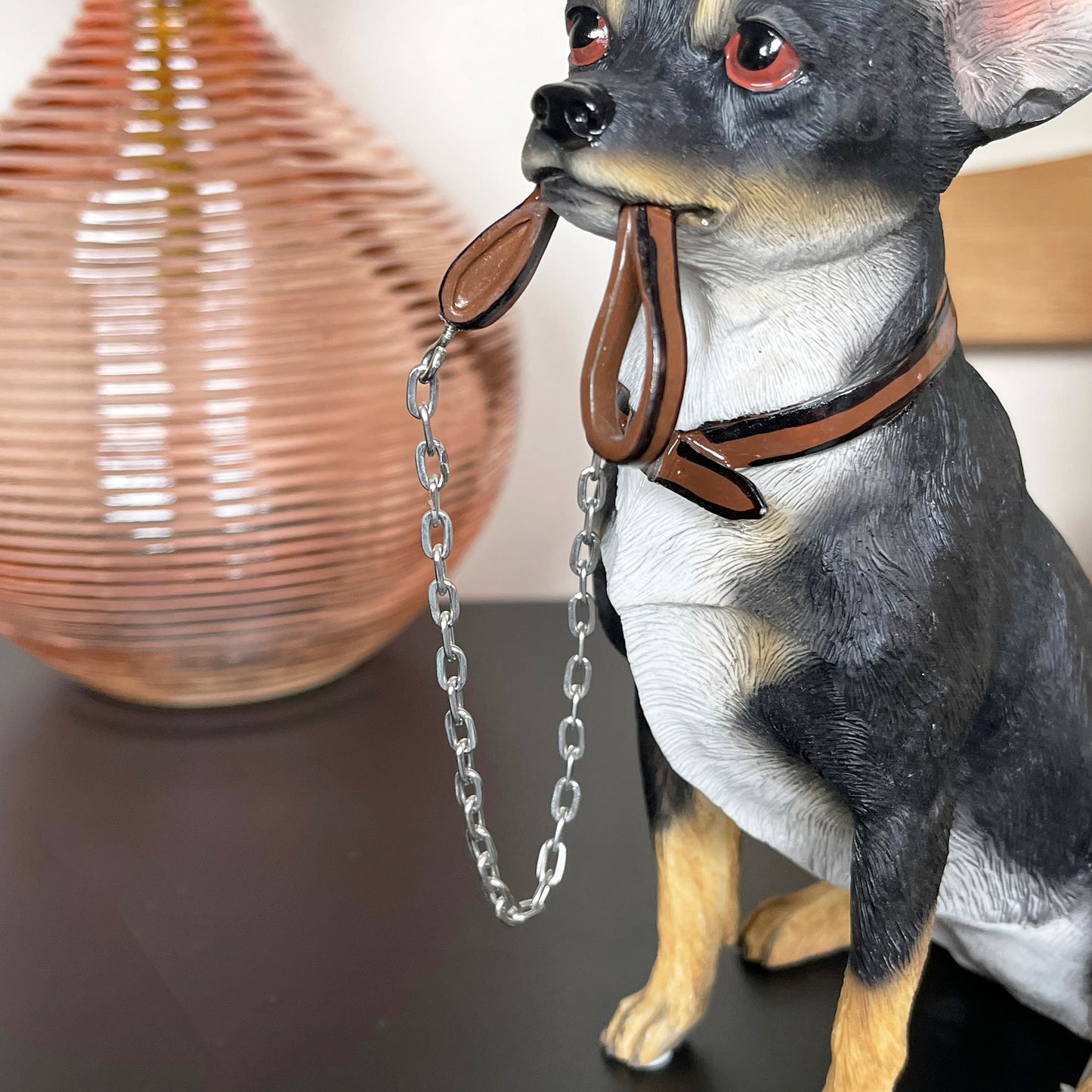 Chihuahua Dog With Lead Ornament