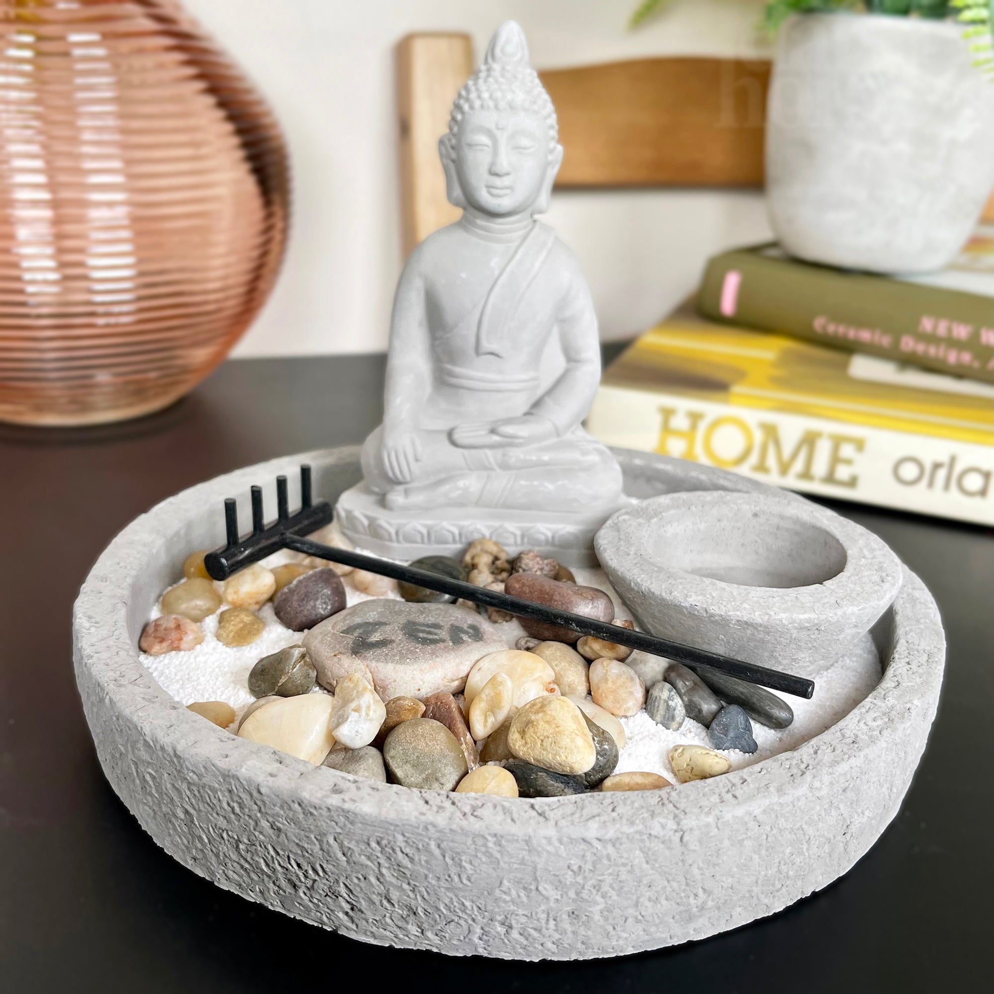 Zen Buddha Round Garden Scene Set