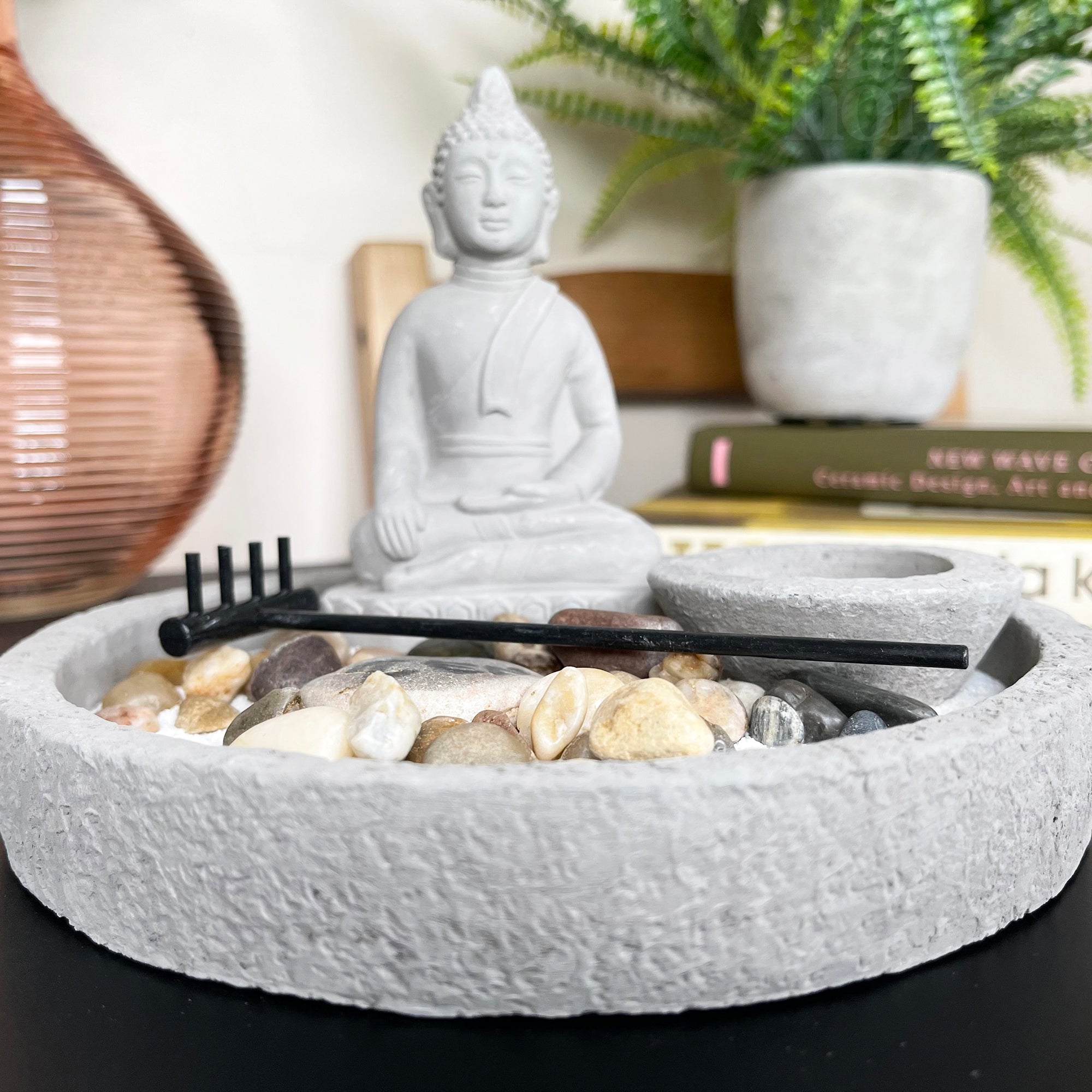 Zen Buddha Round Garden Scene Set