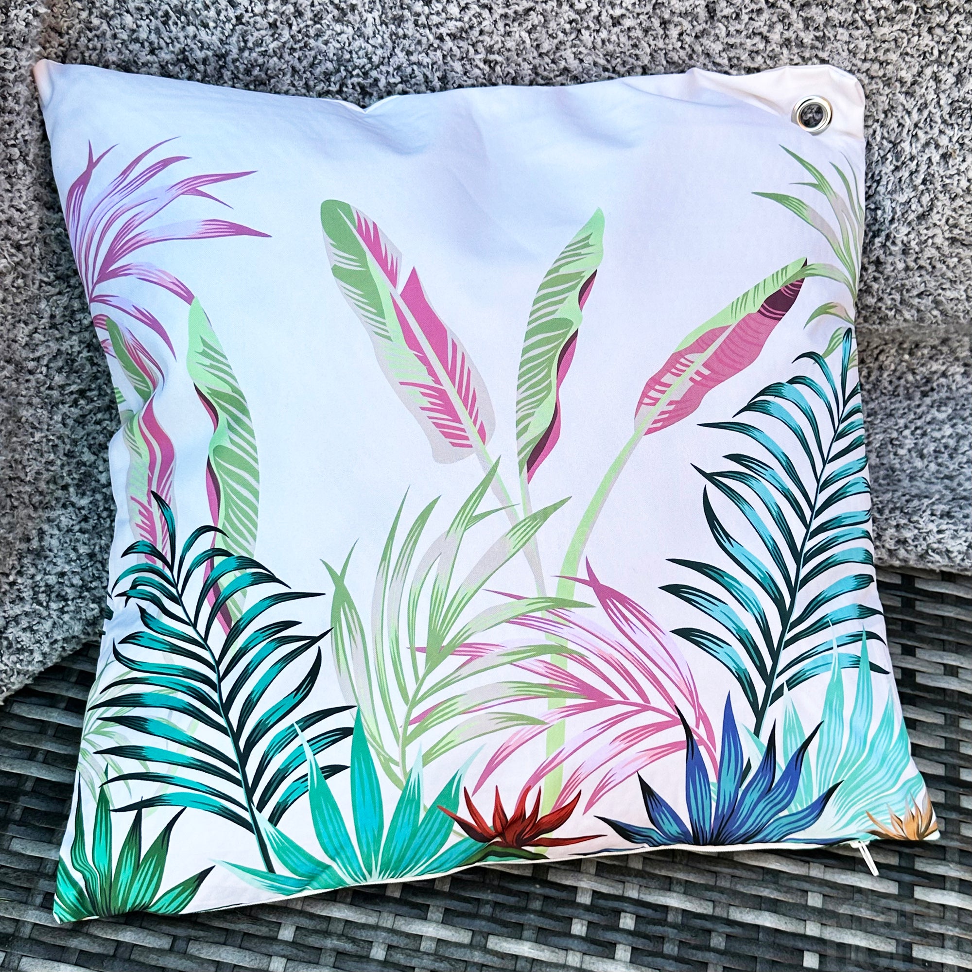 Square Tropical Forest Outdoor Cushion