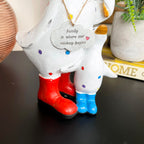 Bunte Enten- und Babyfigur – Familie, wo der Regenbogen beginnt
