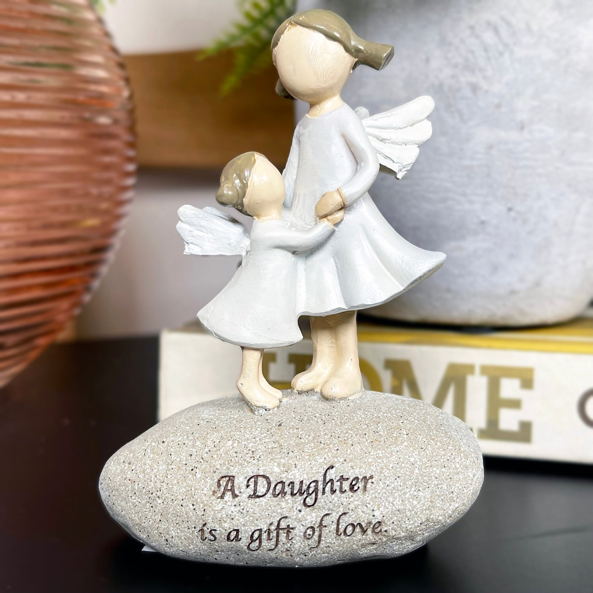 Daughter Is A Gift Of Love Angel Pebble Stone