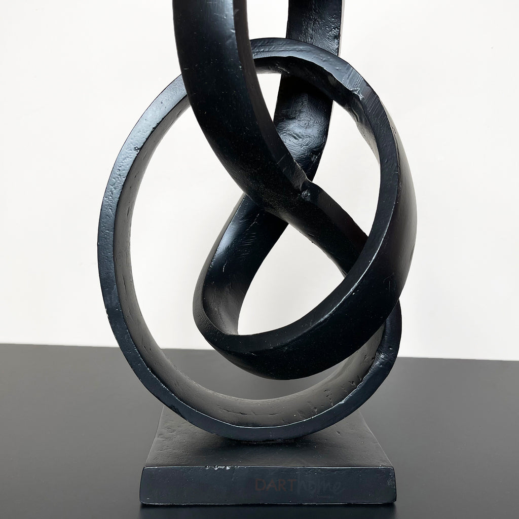 Metal Infinity Loop Rave Darthome Black Metal Infinity Loop Sculpture - 3kg, 36cm