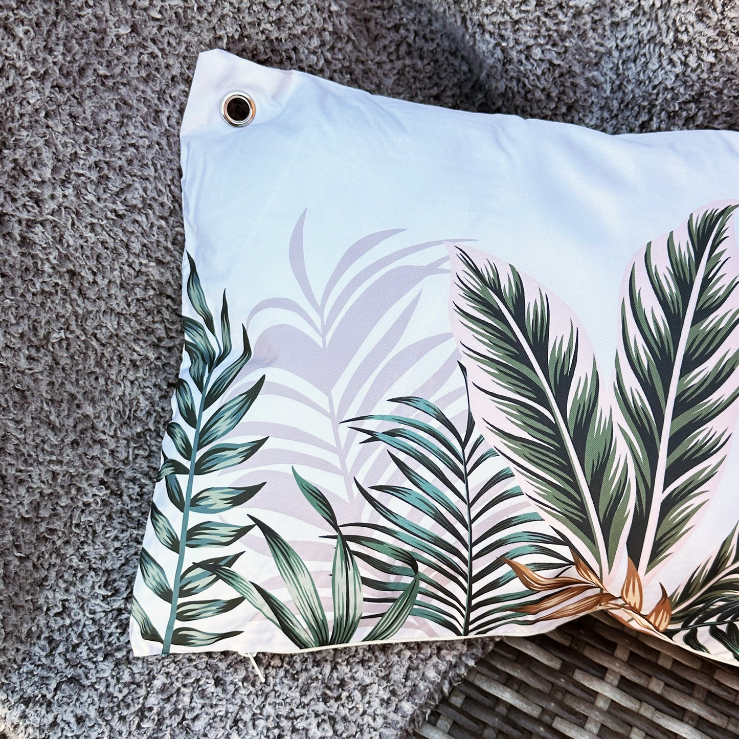 Golden Tropical Jungle Outdoor Cushion 50x35cm