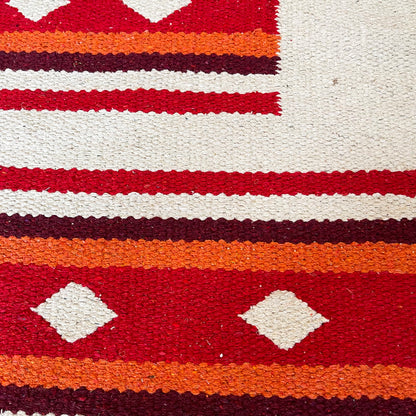 Red Cotton Moroccan Rug