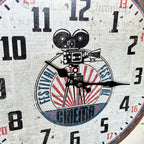Round Movie Camera Wall Clock