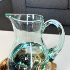 Molten Jug On Teak Root Stand