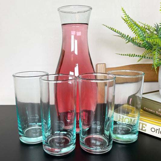 5 Piece Carafe Set With 4 Hiball Glasses