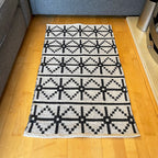 Black & White Reversible Geometric Rug