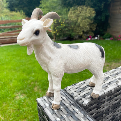 White Goat Garden Ornament 20cm