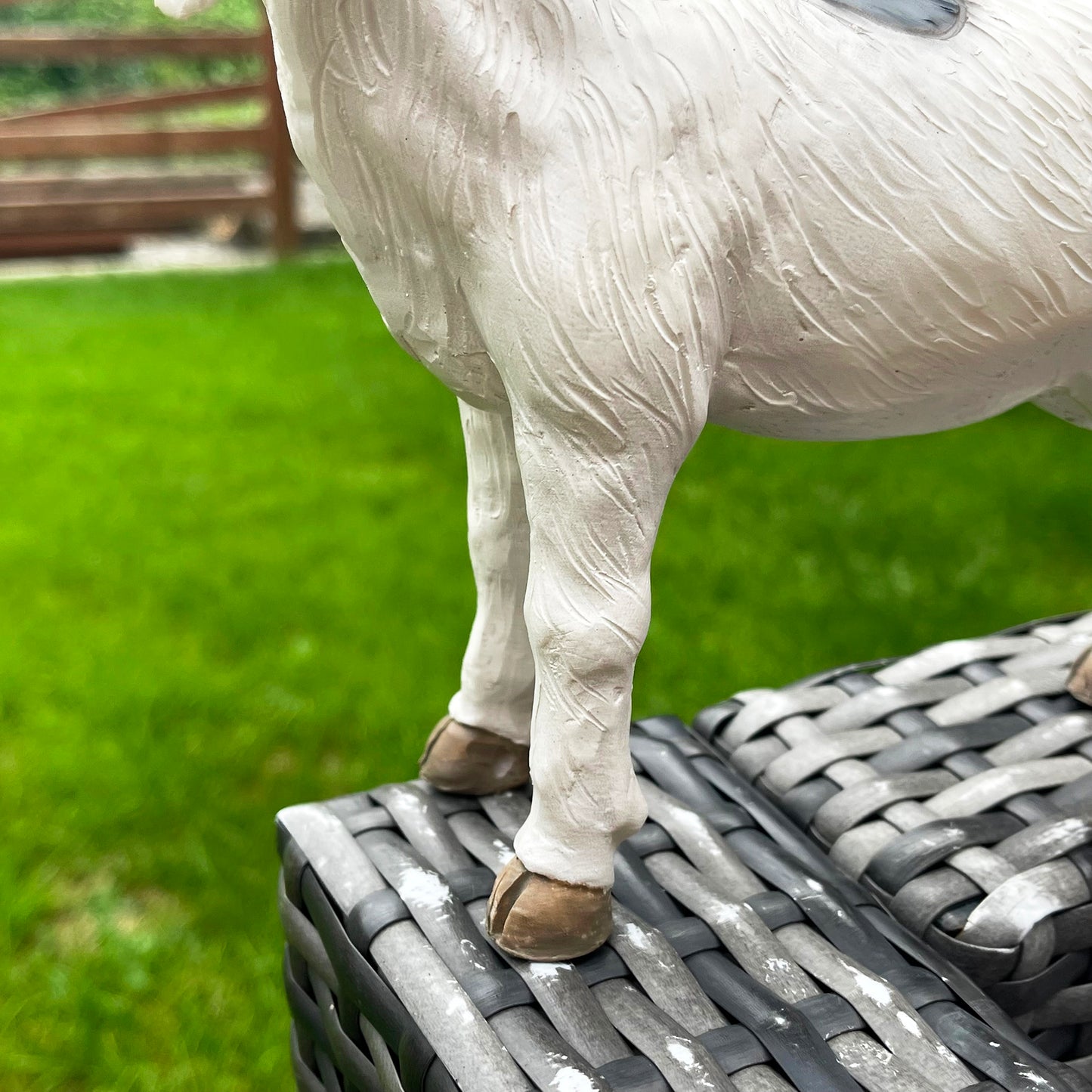 White Goat Garden Ornament 20cm