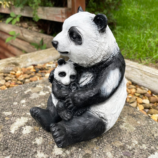 Coloured Panda And Cub Ornament