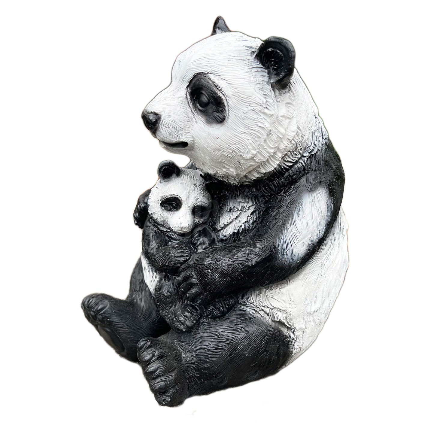 Farbiges Panda- und Jungtier-Ornament