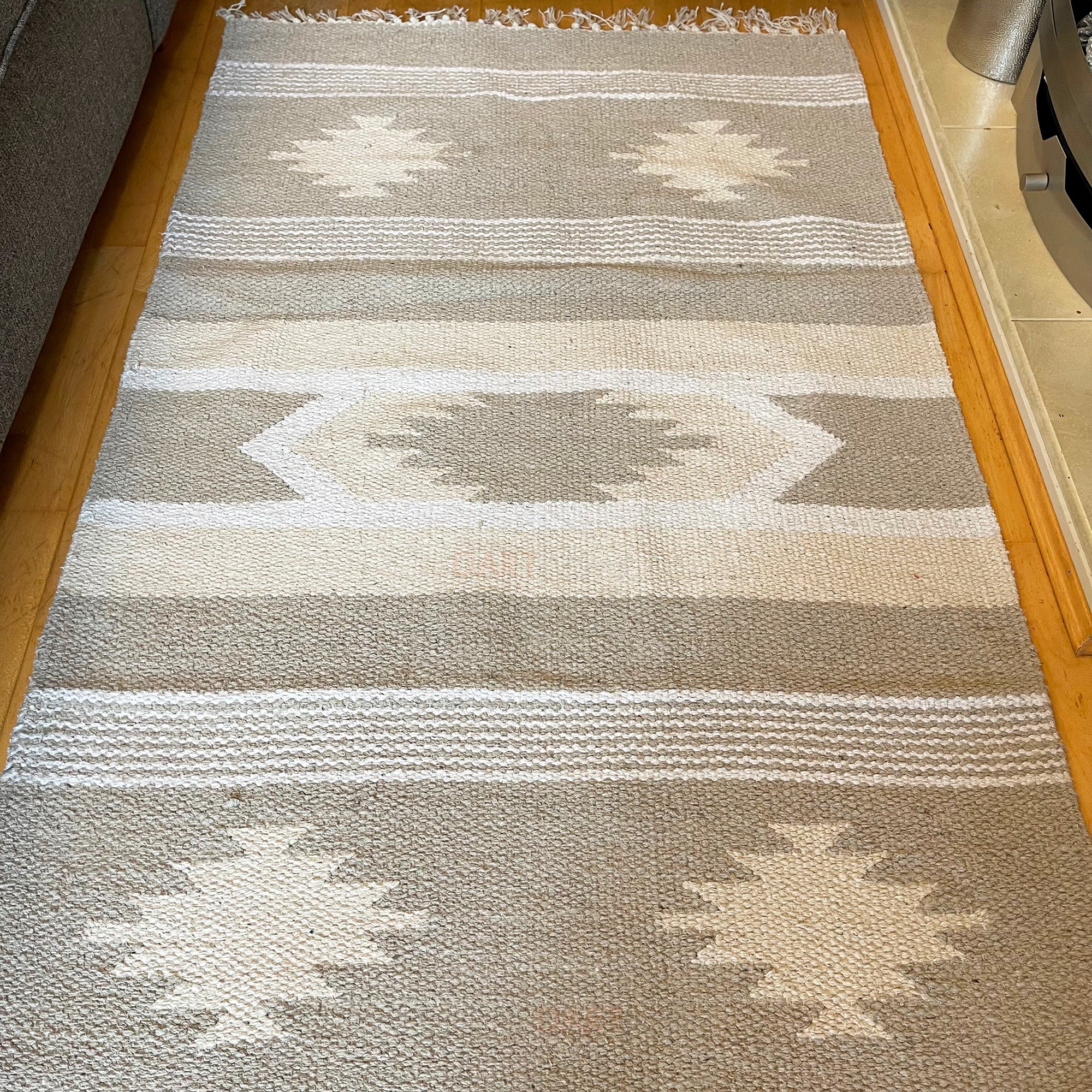 Grey Cotton Moroccan Rug