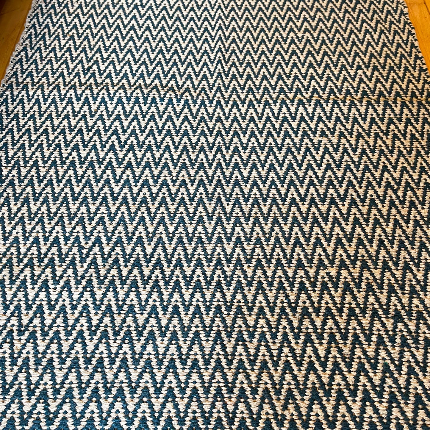 Blue Geometric Rug 90x150cm