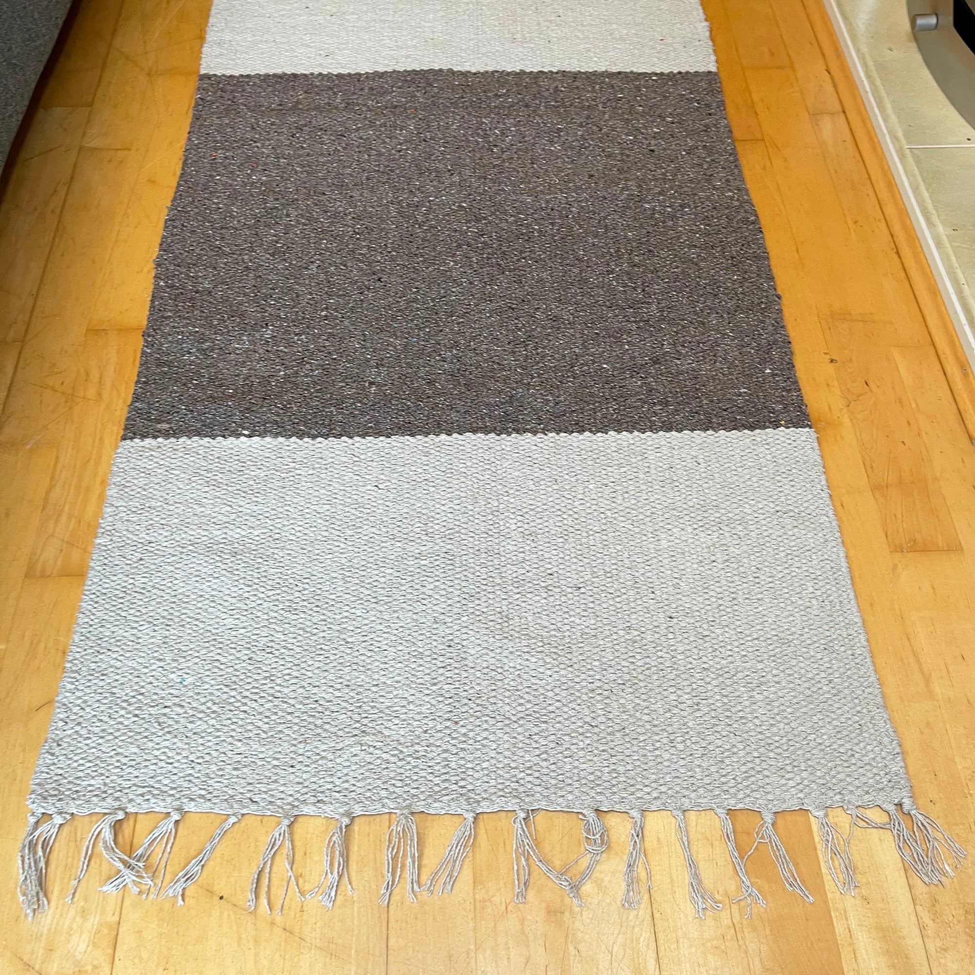 Dark Grey Two Tone Rug