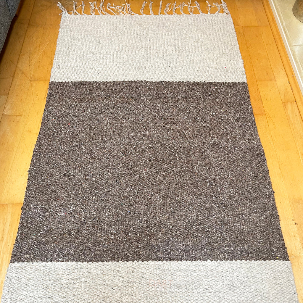 Dark Grey Two Tone Rug