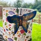 Blauer Wiesen-Schmetterlings-Topfaufhänger