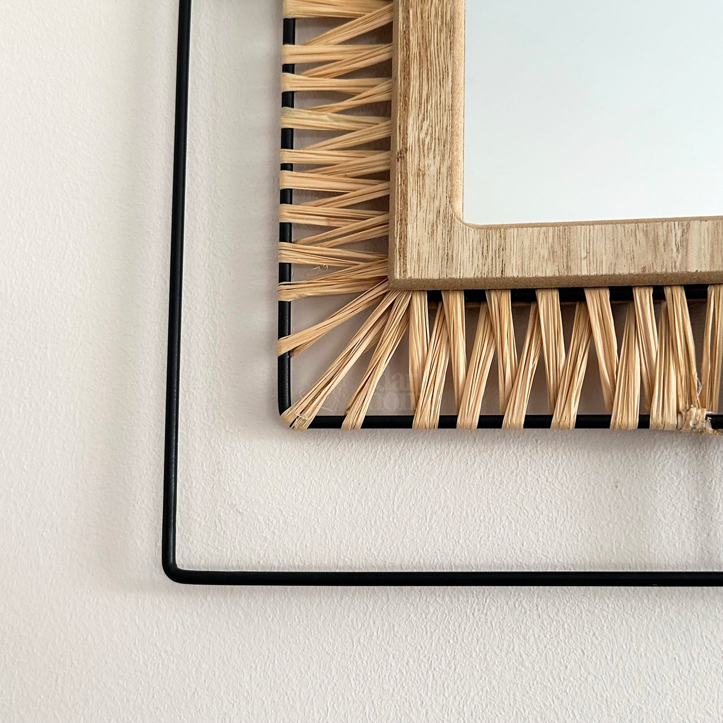 Arched Rattan Mirror