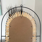 Gewölbter Rattanspiegel