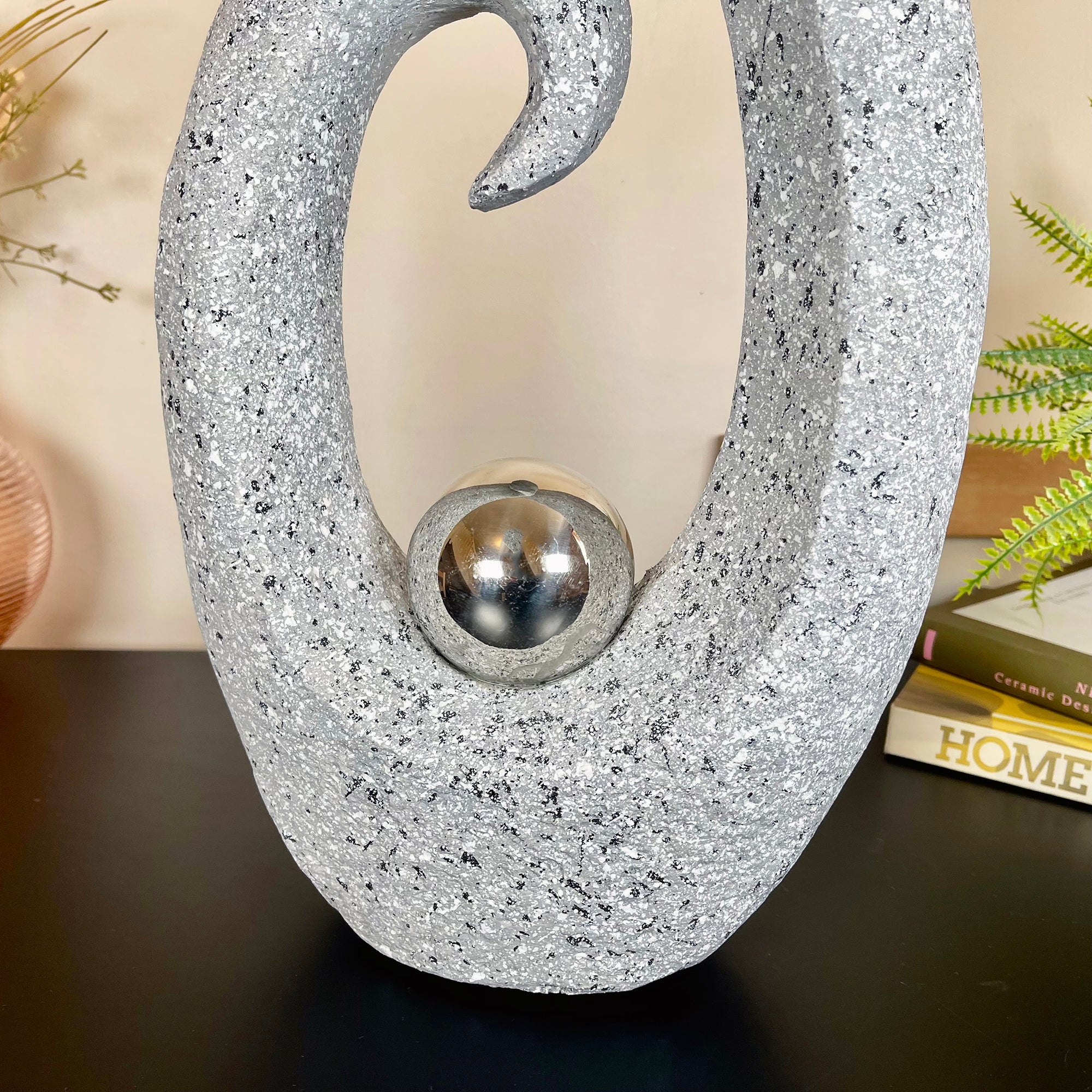 Stone Effect Abstract Wave Sculpture