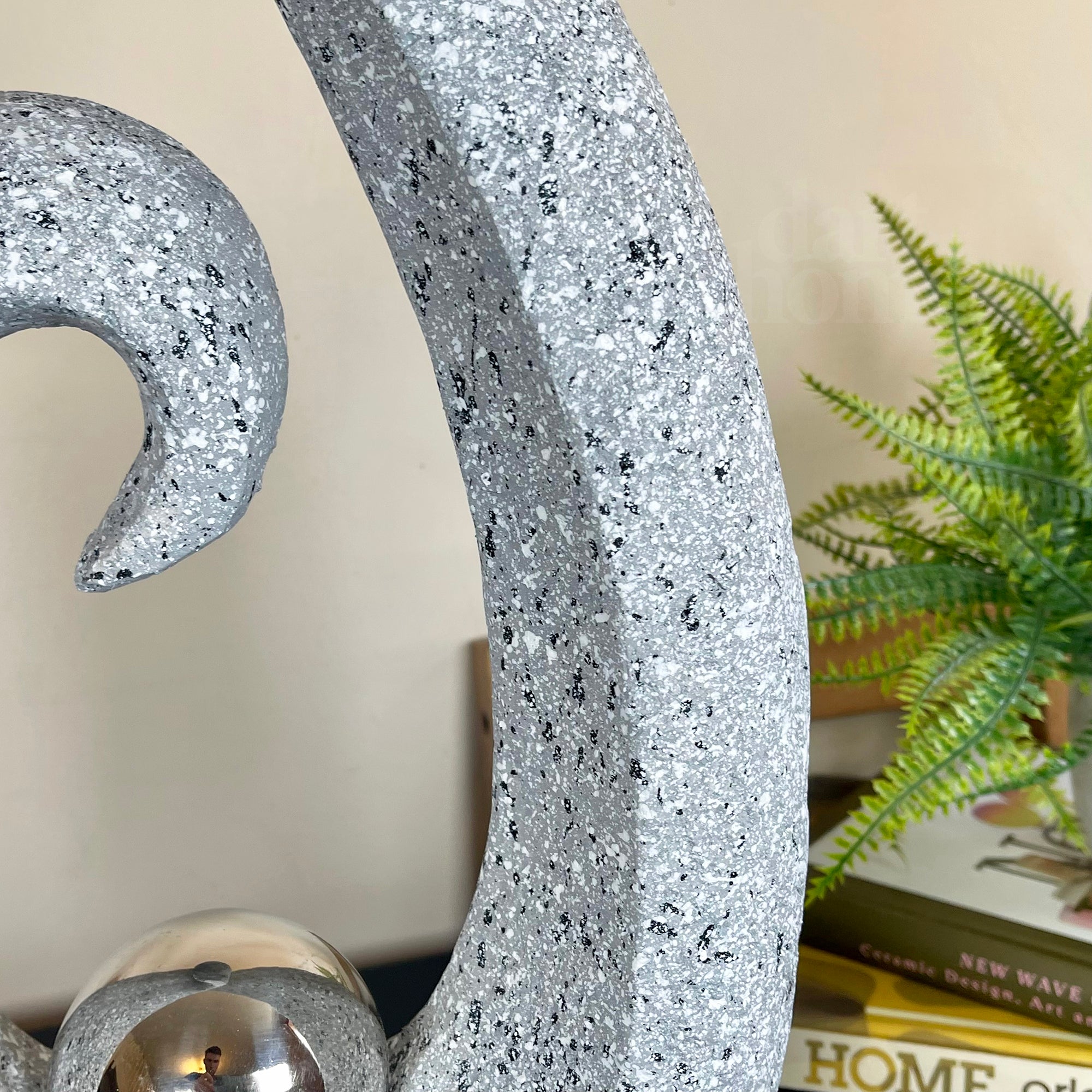 Stone Effect Abstract Wave Sculpture