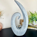 Stone Effect Abstract Wave Sculpture