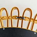 Ovaler Blumen-Wandspiegel im Rattan-Stil