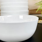 6pc White Ceramic Salad Bowl Set 23cm