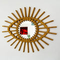 Rattan Style Eye Wall Mirror