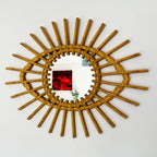 Augenwandspiegel im Rattan-Stil