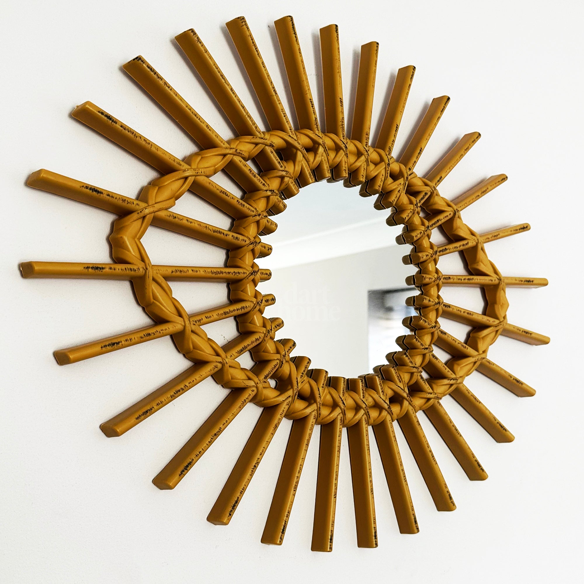 Augenwandspiegel im Rattan-Stil