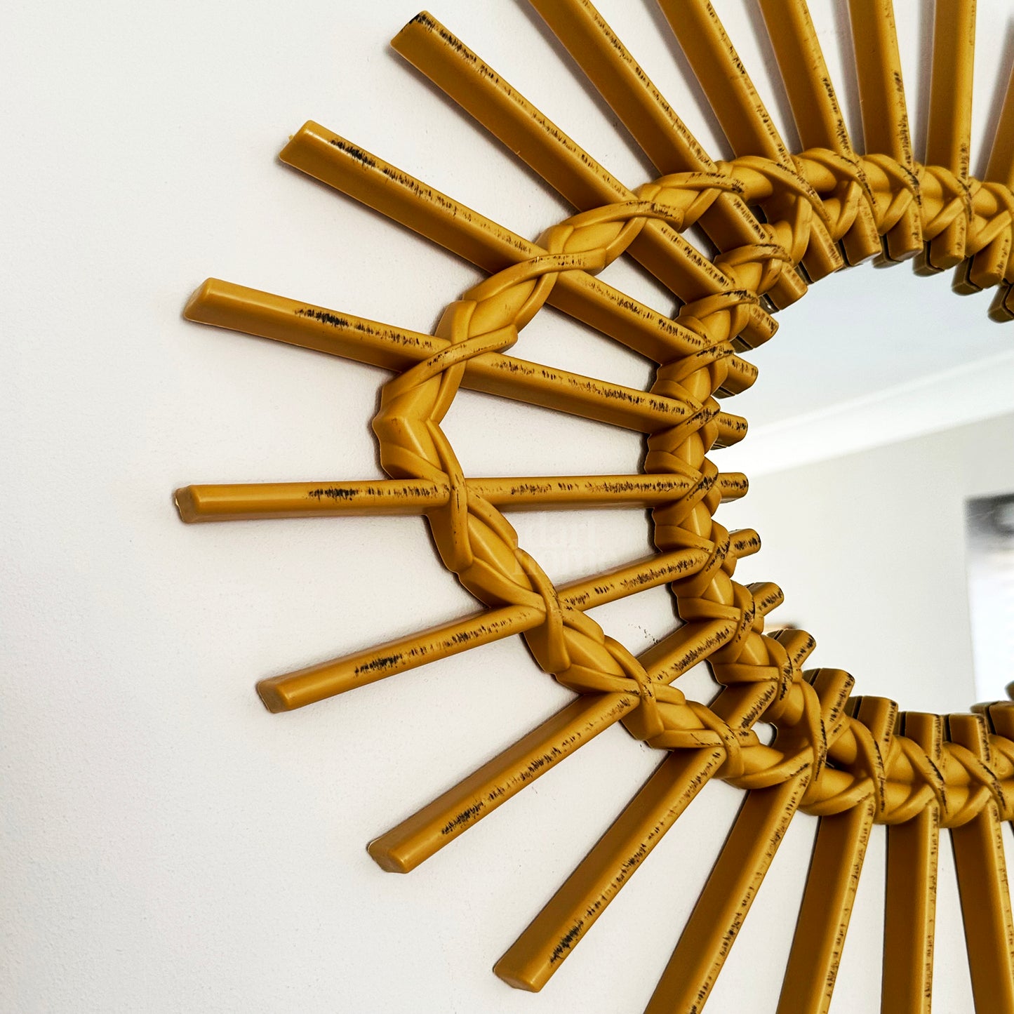 Rattan Style Eye Wall Mirror