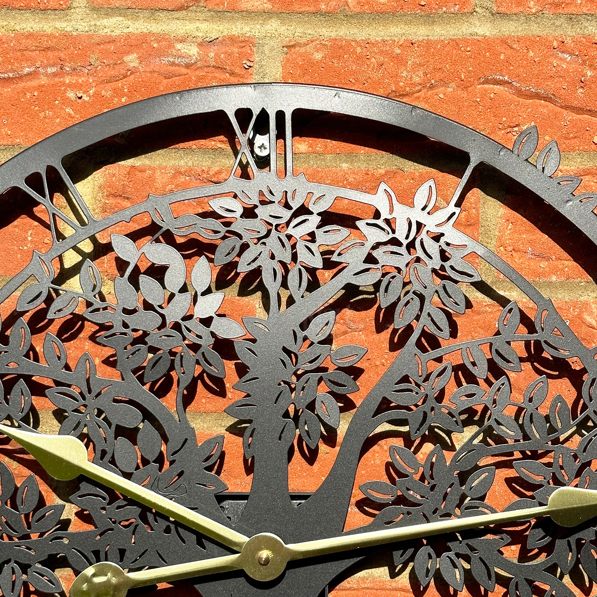 Baum des Lebens Silhouette Outdoor-Wanduhr