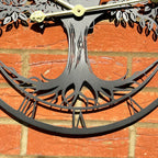 Baum des Lebens Silhouette Outdoor-Wanduhr