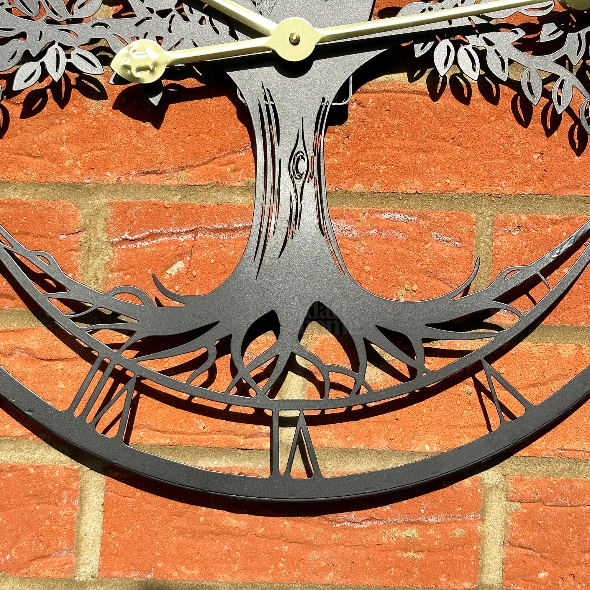 Baum des Lebens Silhouette Outdoor-Wanduhr